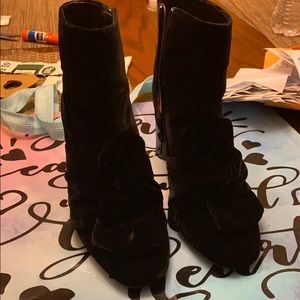 Zara faux suede ankle booties